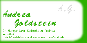 andrea goldstein business card